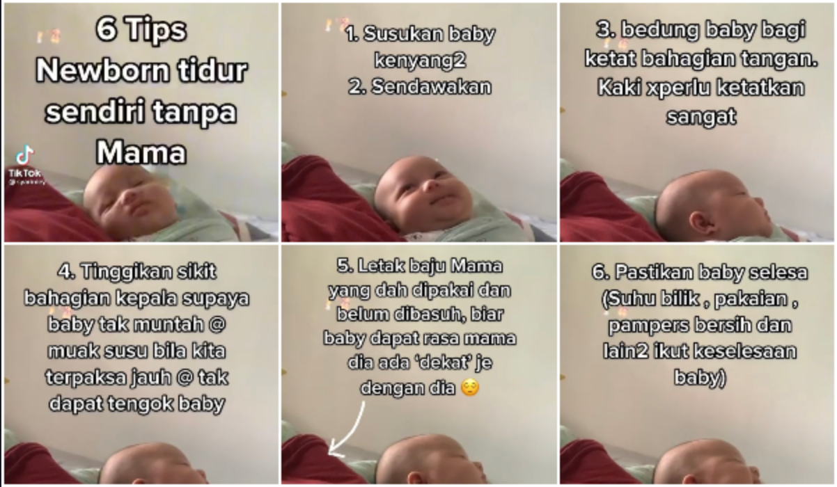 6 tips bayi baru lahir tidur tanpa ibunya